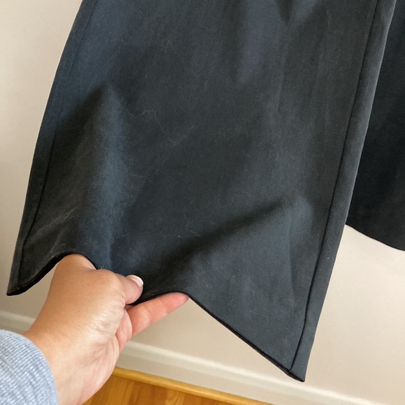 Everlane Black Wide Leg Pants Size 8 Cotton Lyocell High Waist Trousers - Picture 8 of 11